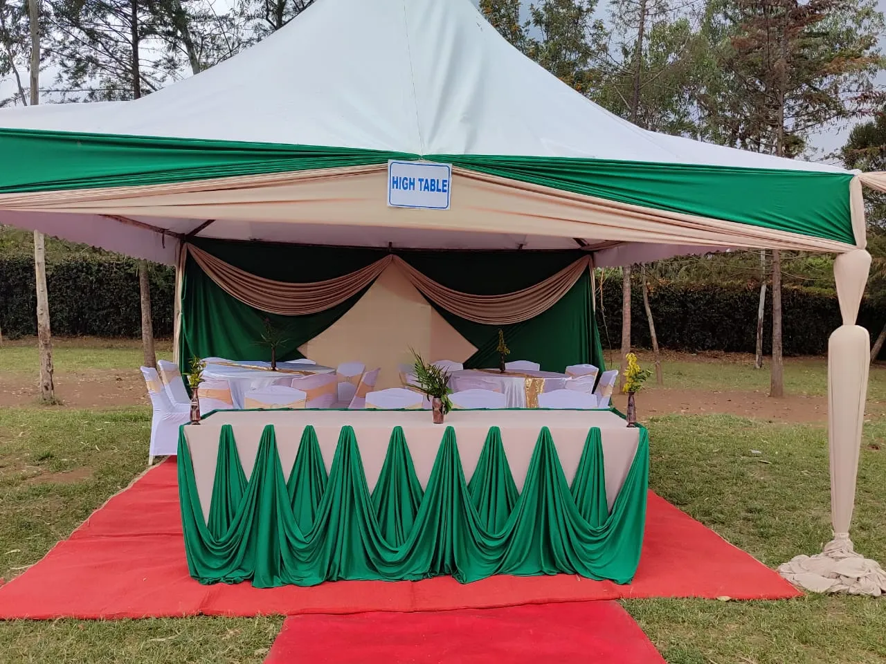Tent and chair rental services for events in Nakuru Kenya